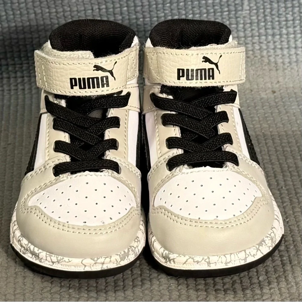 Puma Toddler Rebound Mid Layup Marble Athletic Shoes Size 5C‎